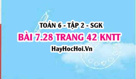 Bài 7.28 trang 42 Toán 6 Tập 2 Kết nối tri thức